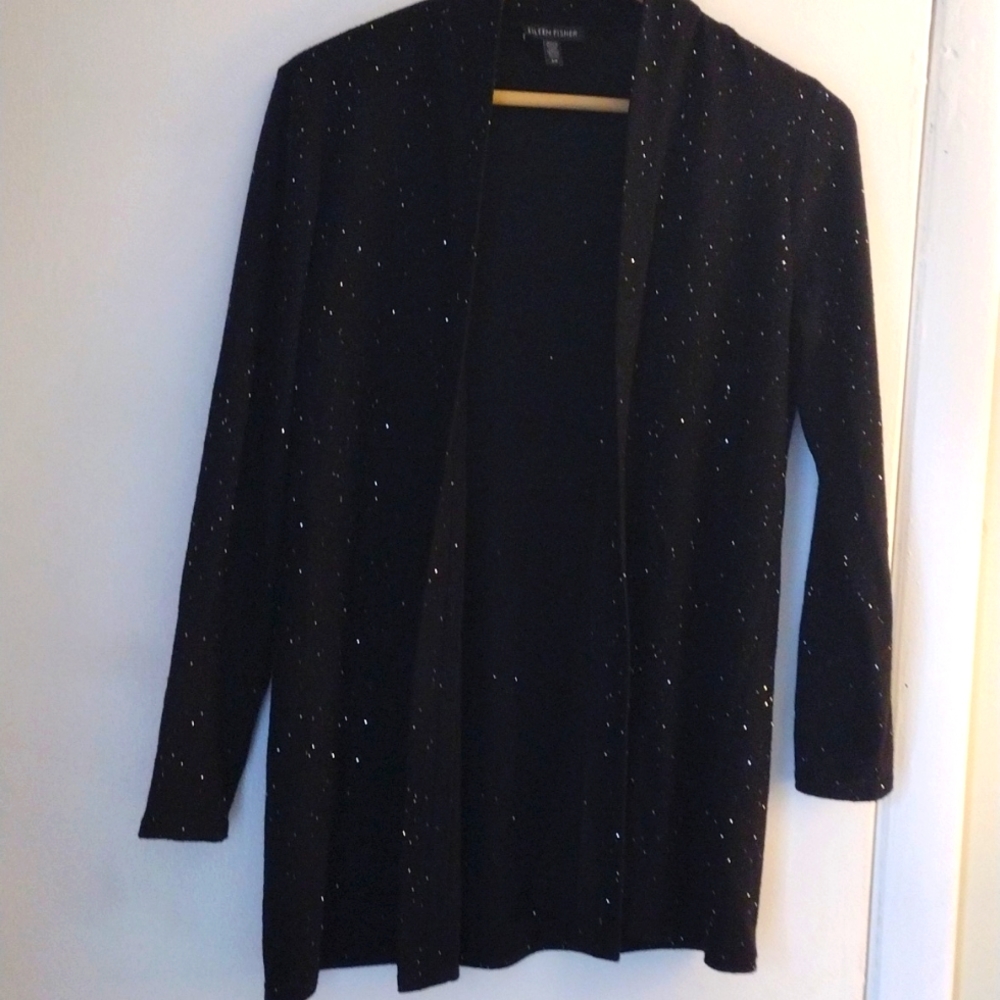 Eileen fisher cardigan Italian yarn size SP color black